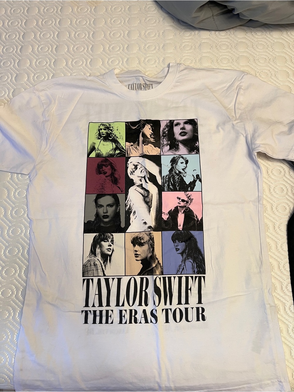 Taylor Swift White Kids Eras Tour Multicolor Panel Tee